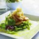 Ensalada de bacalao y melocotón