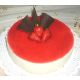 Postre de queso y frutillas