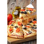 Pizza de chorizo, morcilla, salchicha parrillera y provolone